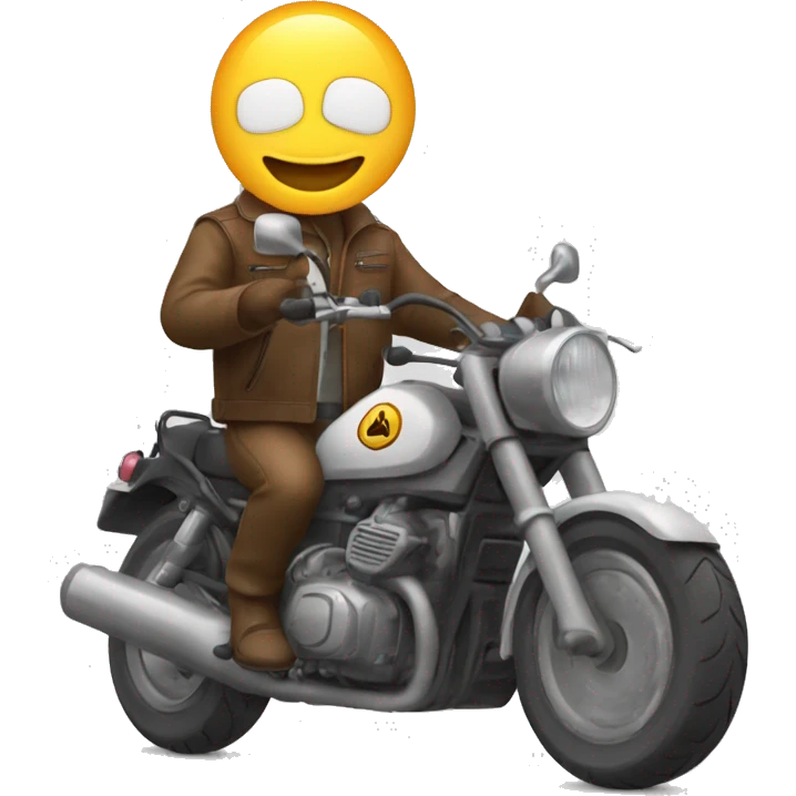 un chat qui conduit une moto emoji