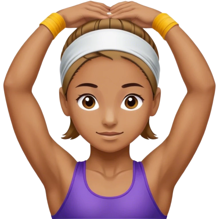 The face of a gymnast in a sports headband emoji