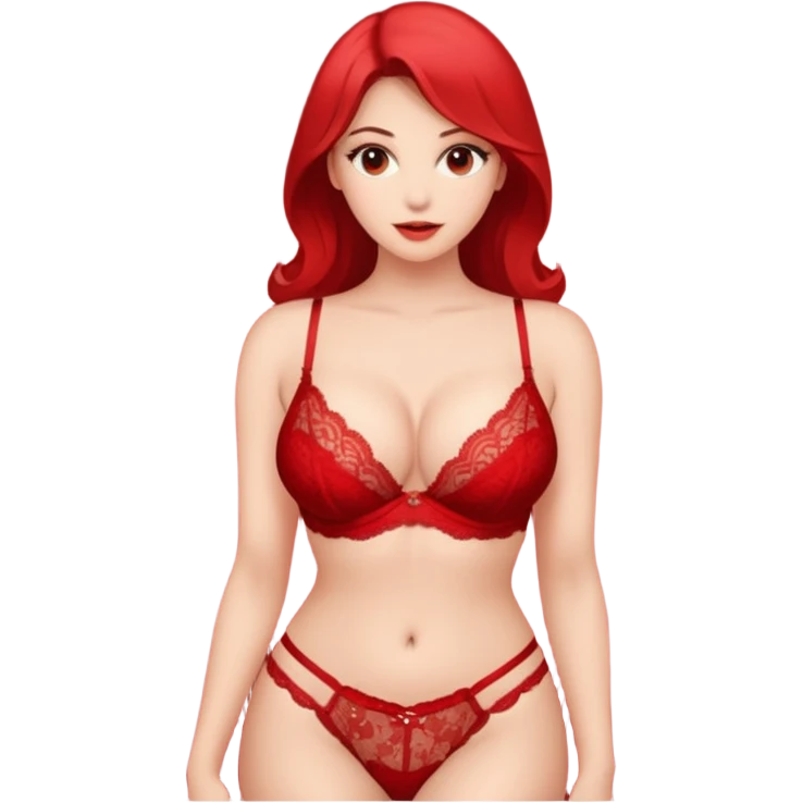 woman with big breasts in sexy lingerie emoji