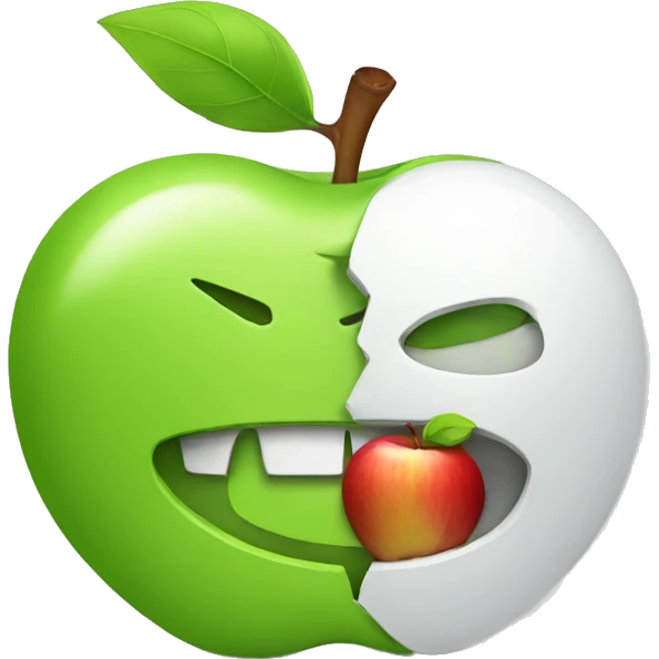 apple eating android emoji