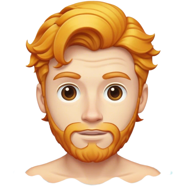 White ginger guy with waves  emoji