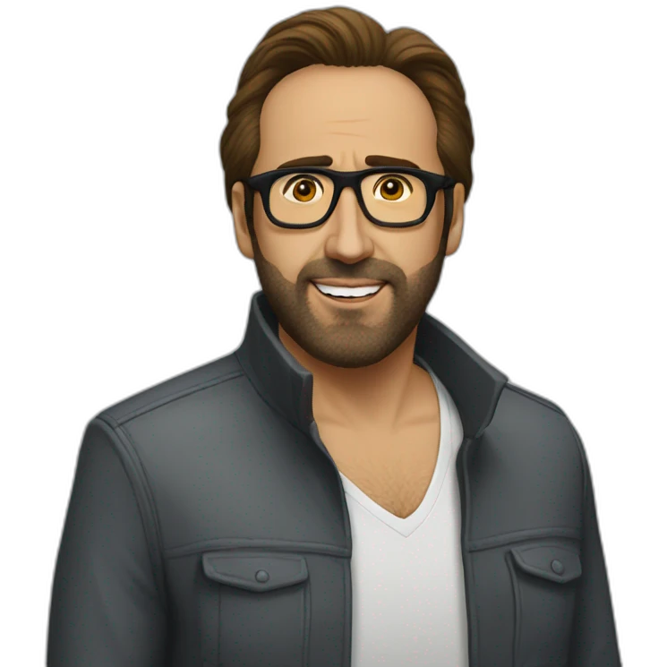 nicolas cage-glasses-beard emoji
