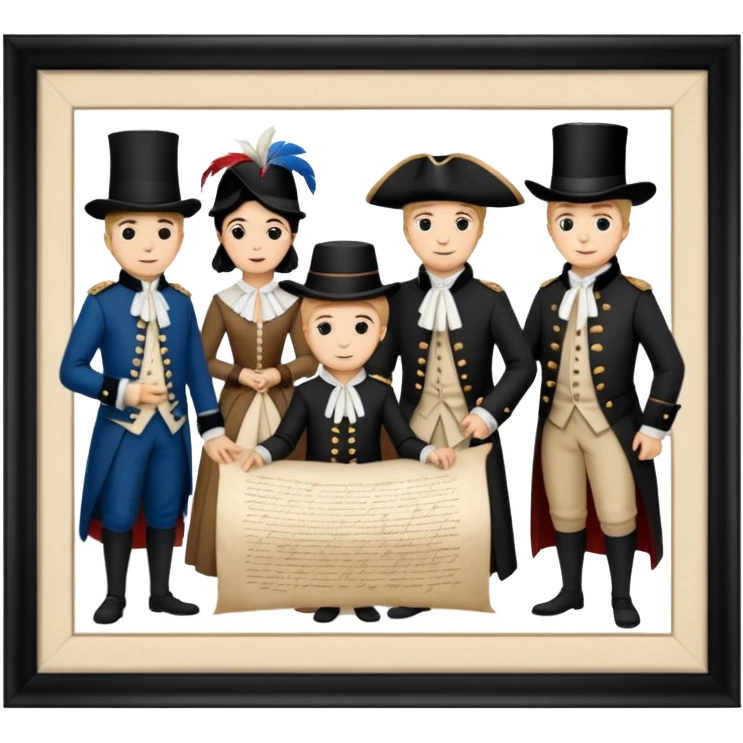 The colonies of America declare independence from Great Britain, by asserting their rights

 emoji