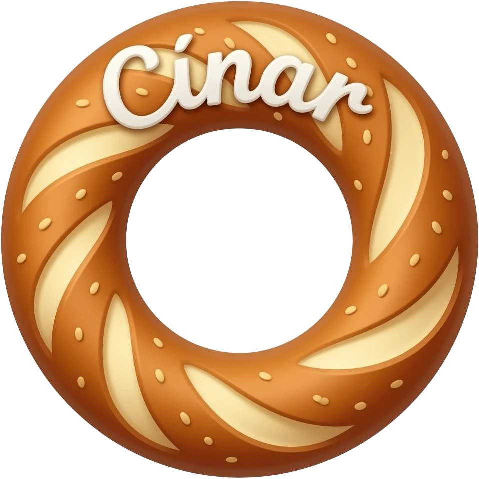 Bana bir tane simit oluşturur musun ama üstünde Çınar yazsın emoji