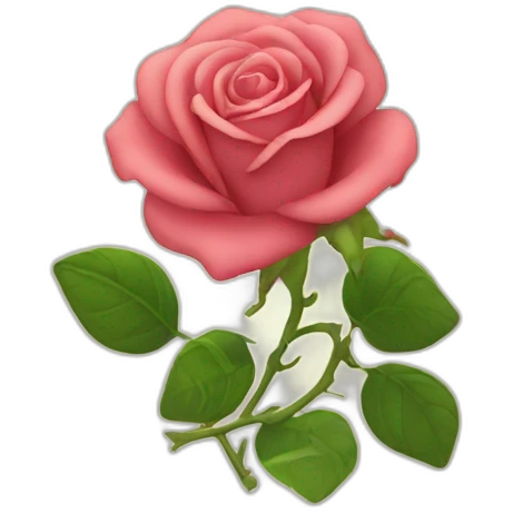 Rose with vines emoji
