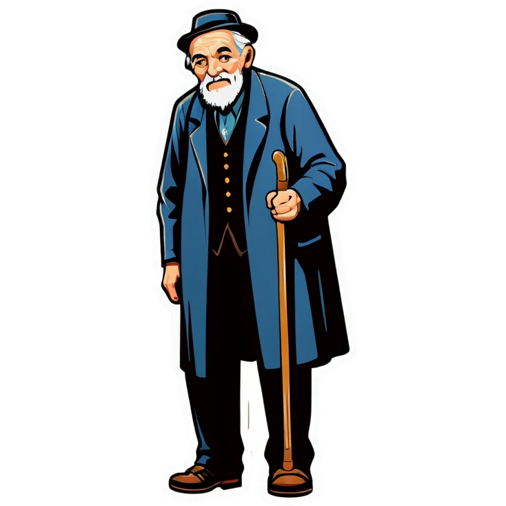 Old man with a cane emoji