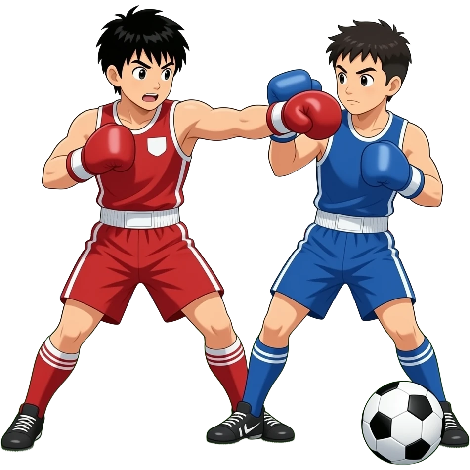 Un manga japones de boxeo y fútbol emoji