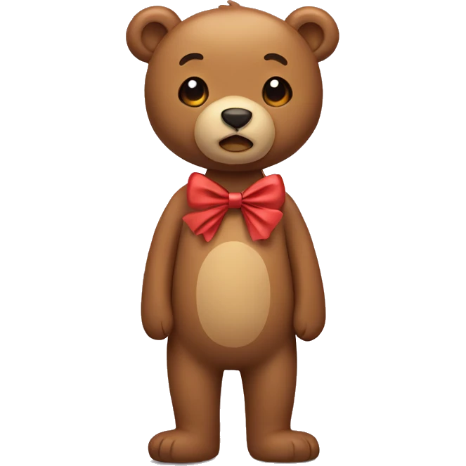 Light brown bear with a bow emoji