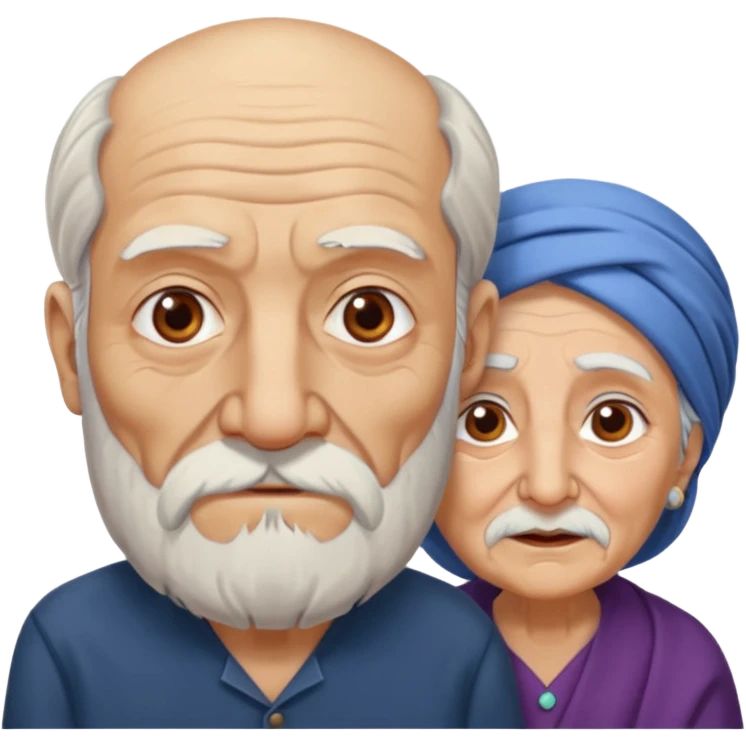 сделай фото Дед и Баба из Арцаха emoji