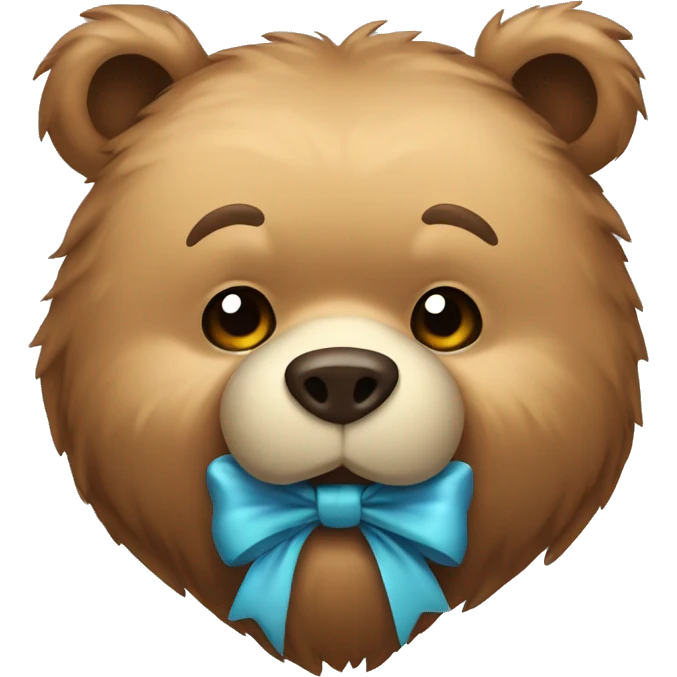 bear whit bow emoji