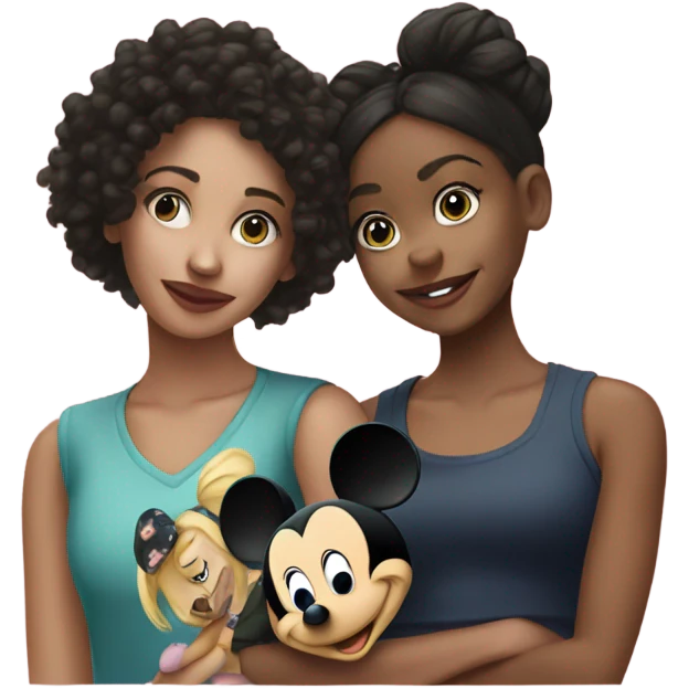 Gemma and jade with mickey mouse emoji