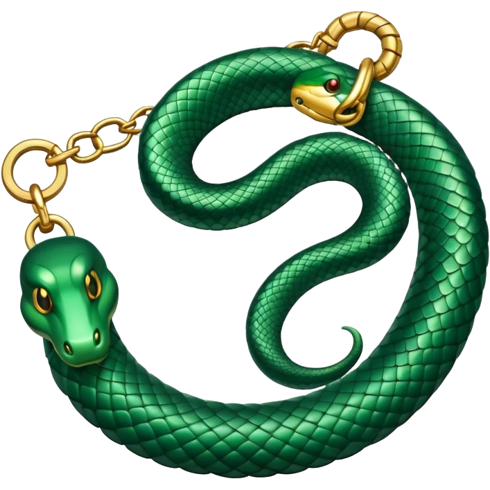 Snake ware a chain emoji