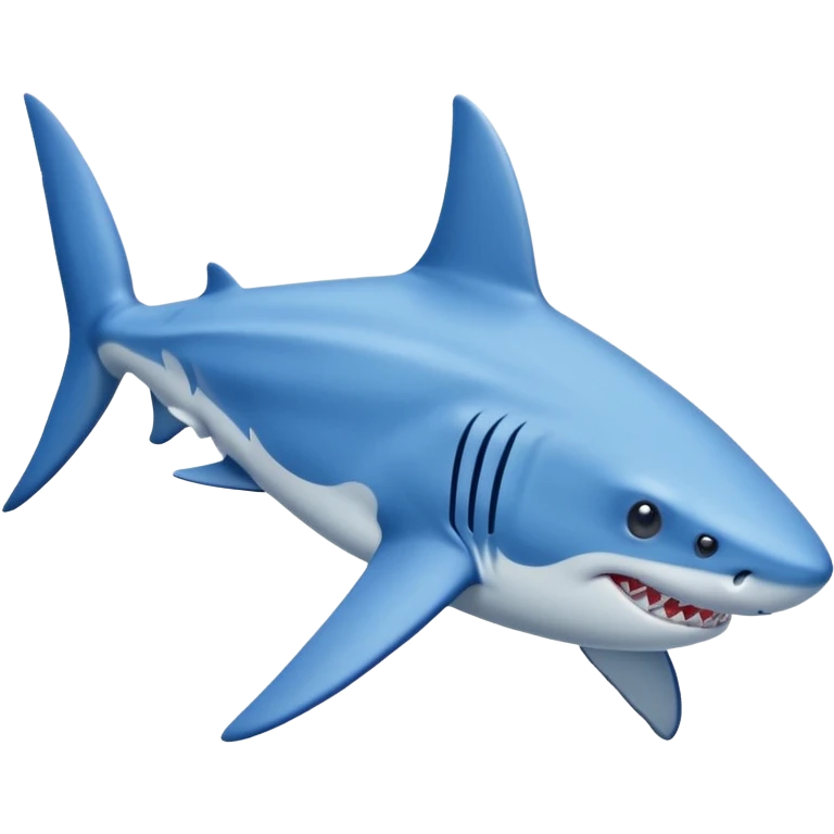 A shark with blue Nike shoes, two on his body and one on his tail emoji