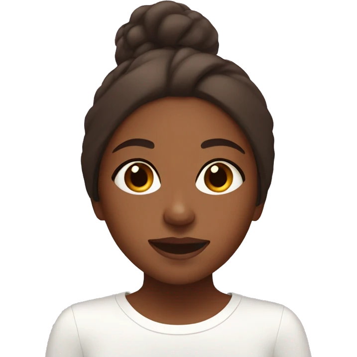 Brown girl doing skincare  emoji