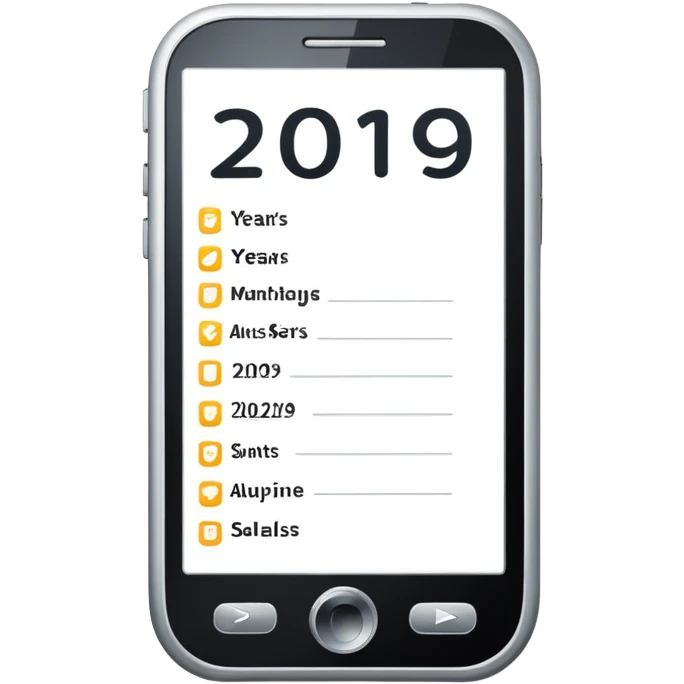 icon for a decade songlist for the years 2010-2019 with 2010 written in it. Icon should be of something iconic for that time period emoji