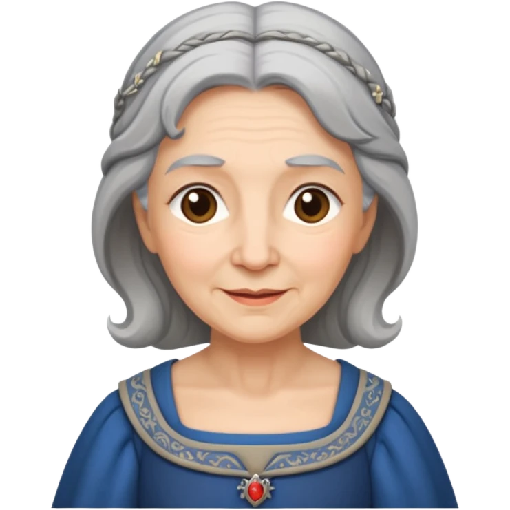 The kind and amiable grandmother in medieval fairy tales emoji