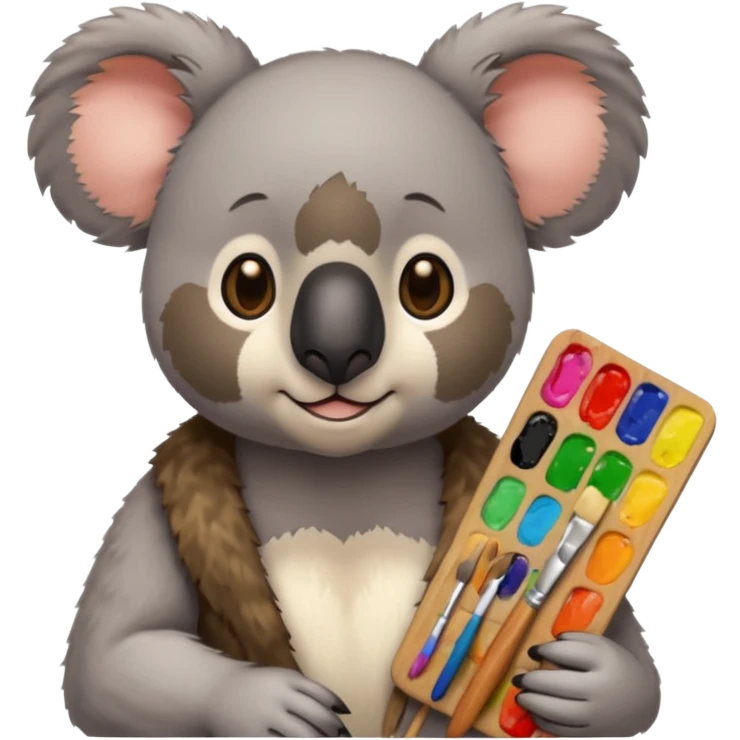 کوالای هنرمند درحال نقاشی emoji