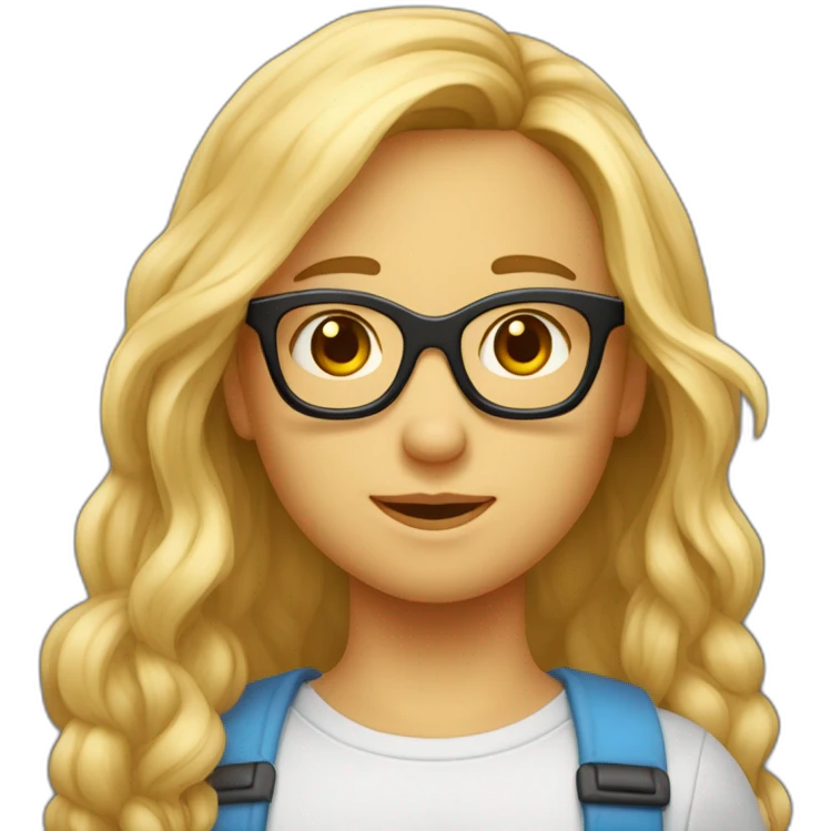 un garçon aux cheveux bruns avec des lunettes qui fait un câlin a une fille au cheveux blonds avec des lunettes  emoji