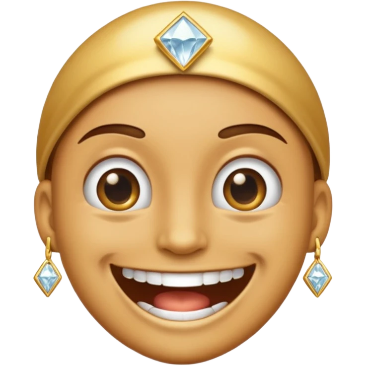 Emoji with diamond grill emoji
