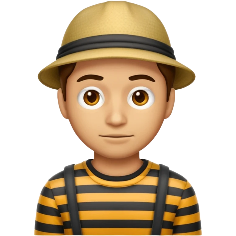 A theif robber emoji,Stripped shirt. emoji