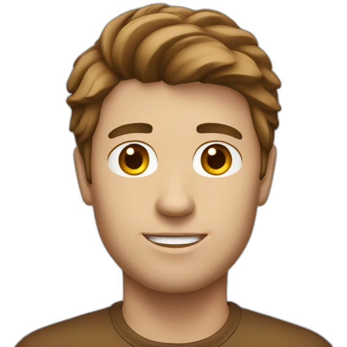 Generic white male with brown hair emoji