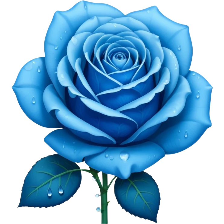 Rosa azul emoji