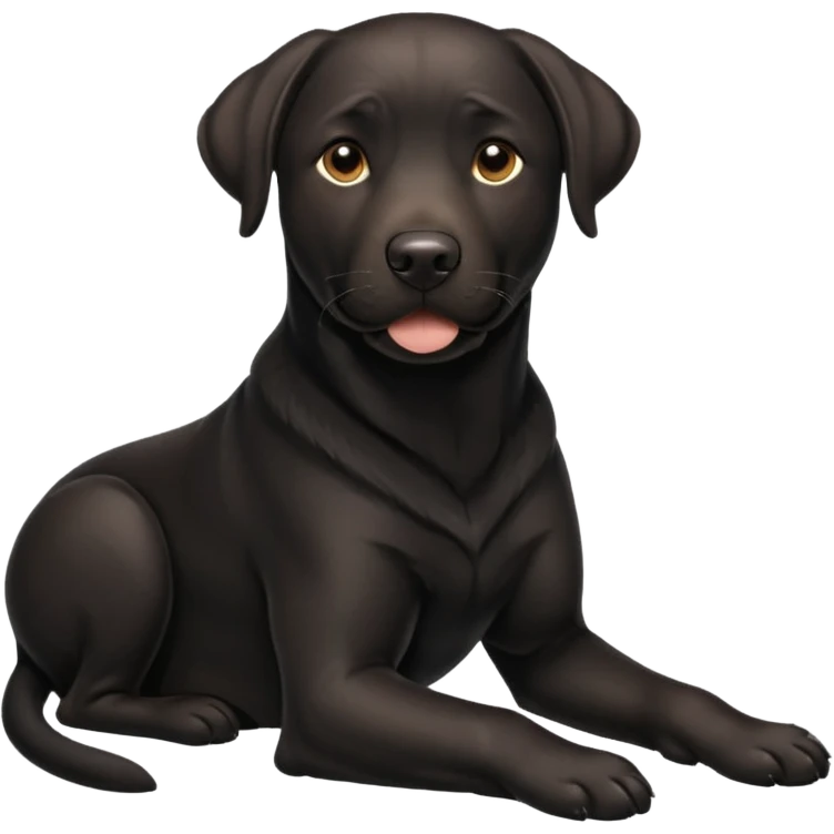 Black adult Labrador emoji