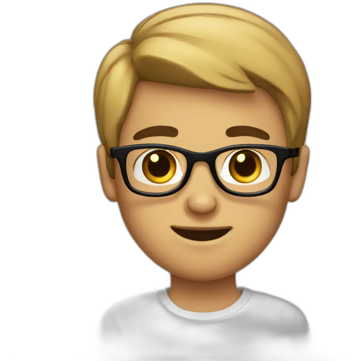boy whit glasses and black beard emoji