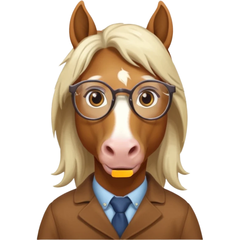 horse with eyeglasses emoji