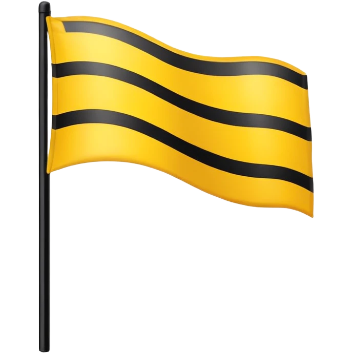 Create 2 yellow lined and 1 black lined flag emoji and put black line between yellow lines emoji