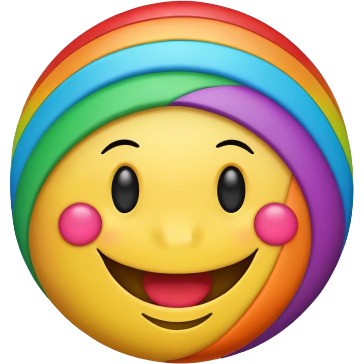 Rainbow smiley face  emoji