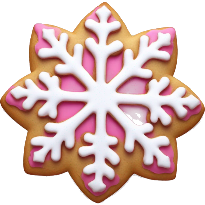 pink snowflake cookie  emoji