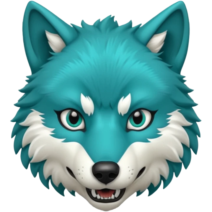 teal wolf head emoji