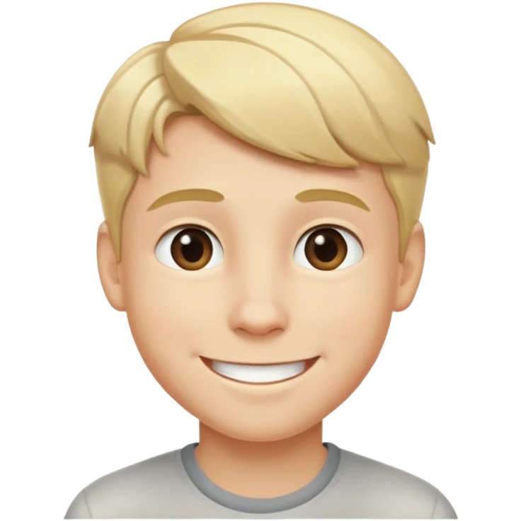 smiling boy with blonde hair emoji
