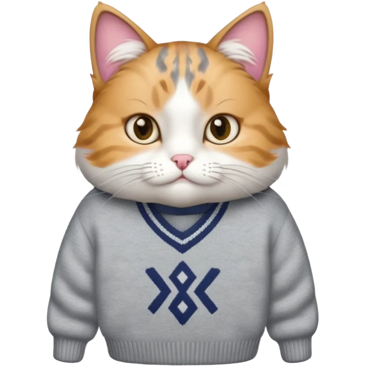 A preppy cat emoji