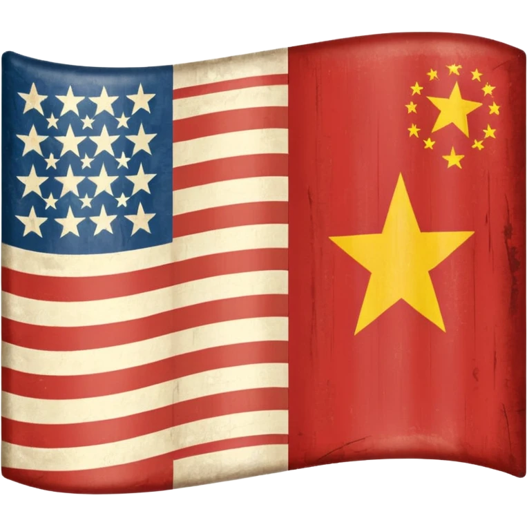 Una bandiera con metà US e metà URSS emoji