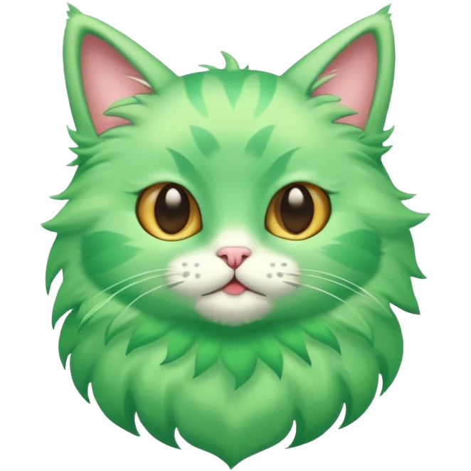 chat volant vert la droite emoji