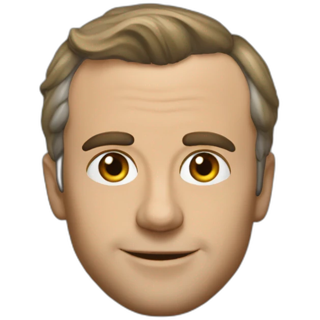 Chat a coté Emanuel Macron emoji