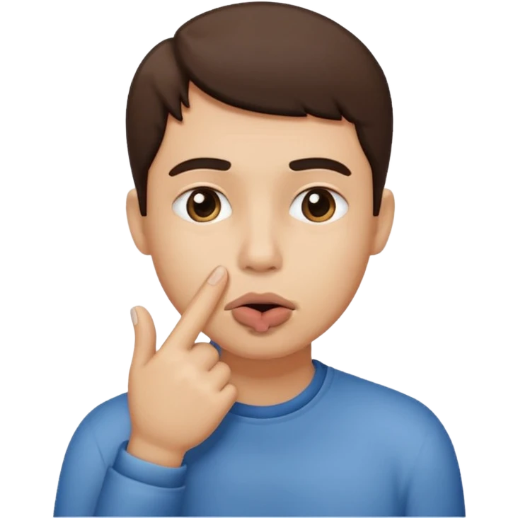 Doigt dans la bouche emoji