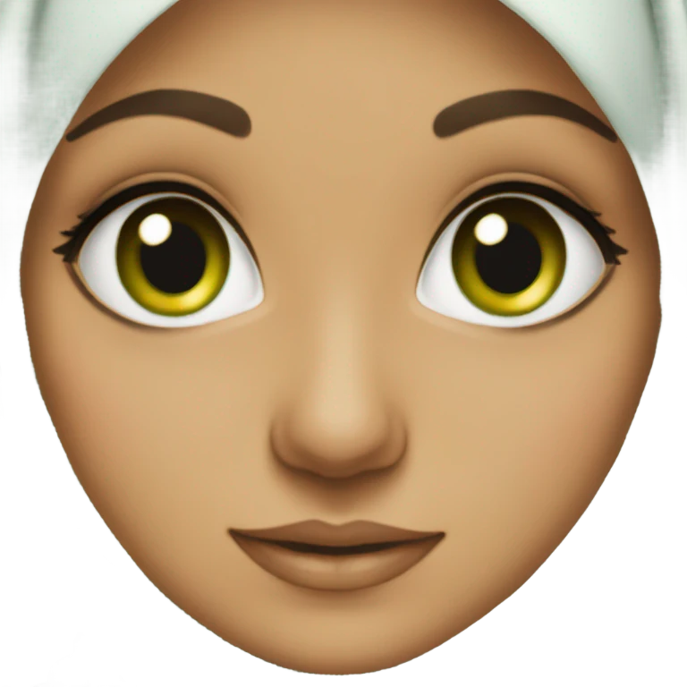 hijabi girl with green eyes  emoji