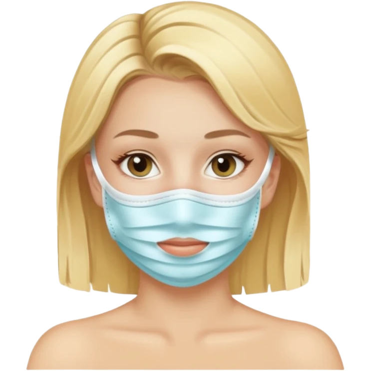 Spa mascarilla nena rubia emoji