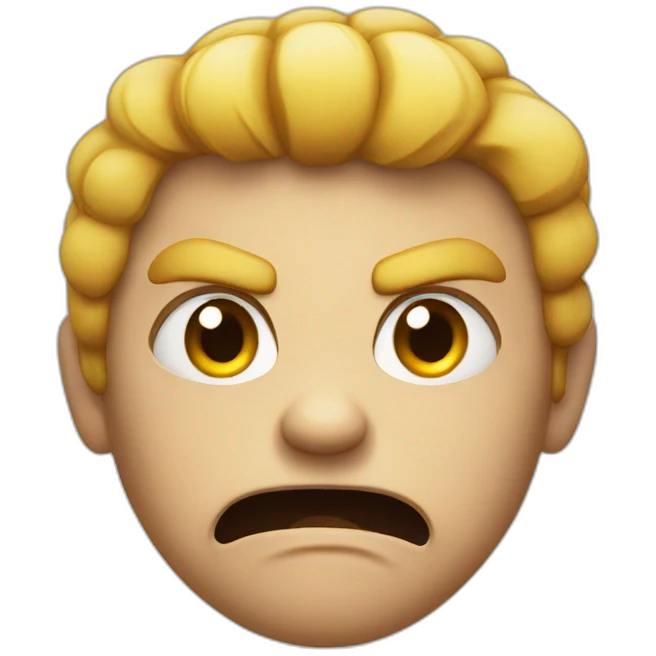 Angry face emoji