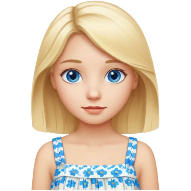 blonde hair blue eyes girl summer emoji