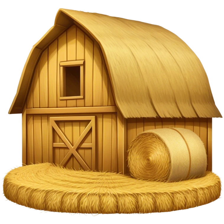 A barn full of hay emoji