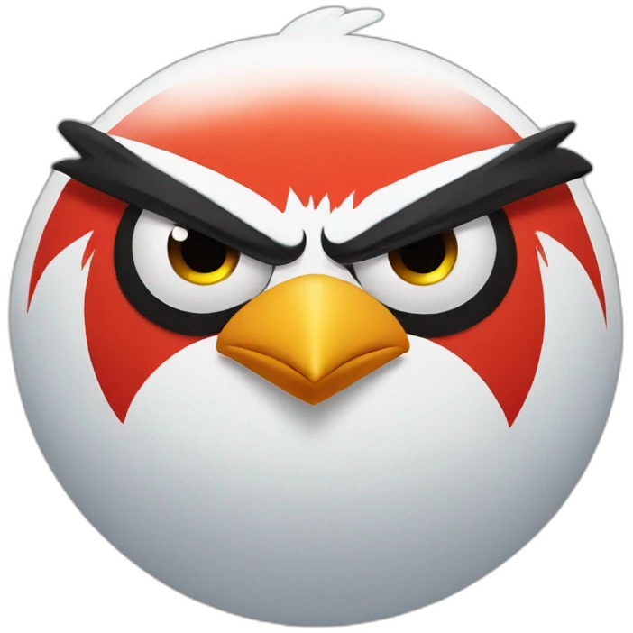 big and angry bird emoji
