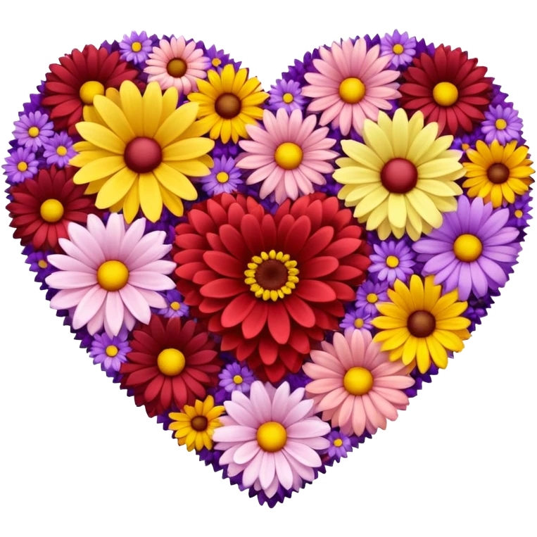 Flower heart mums emoji