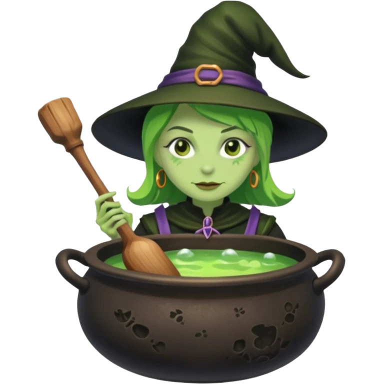 green witch cooking potion emoji