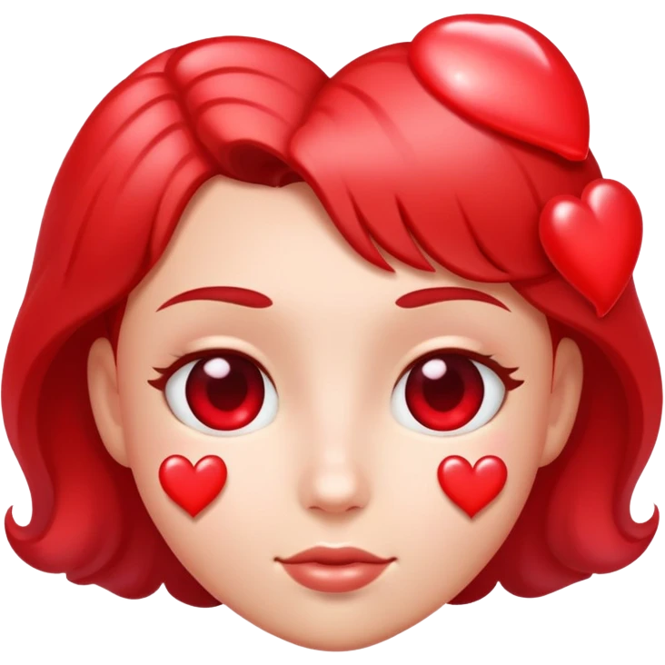face bubbling with hearts emoji