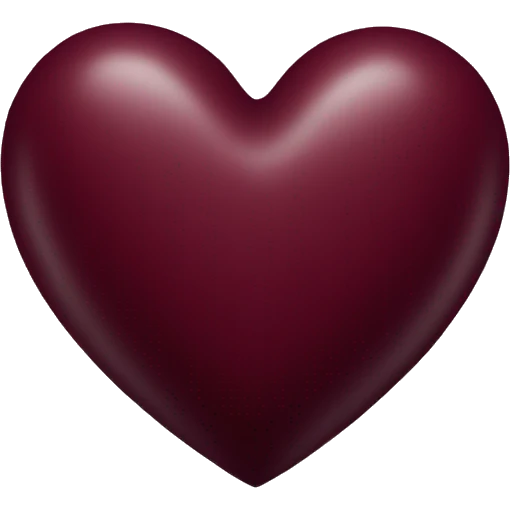 burgundy heart emoji