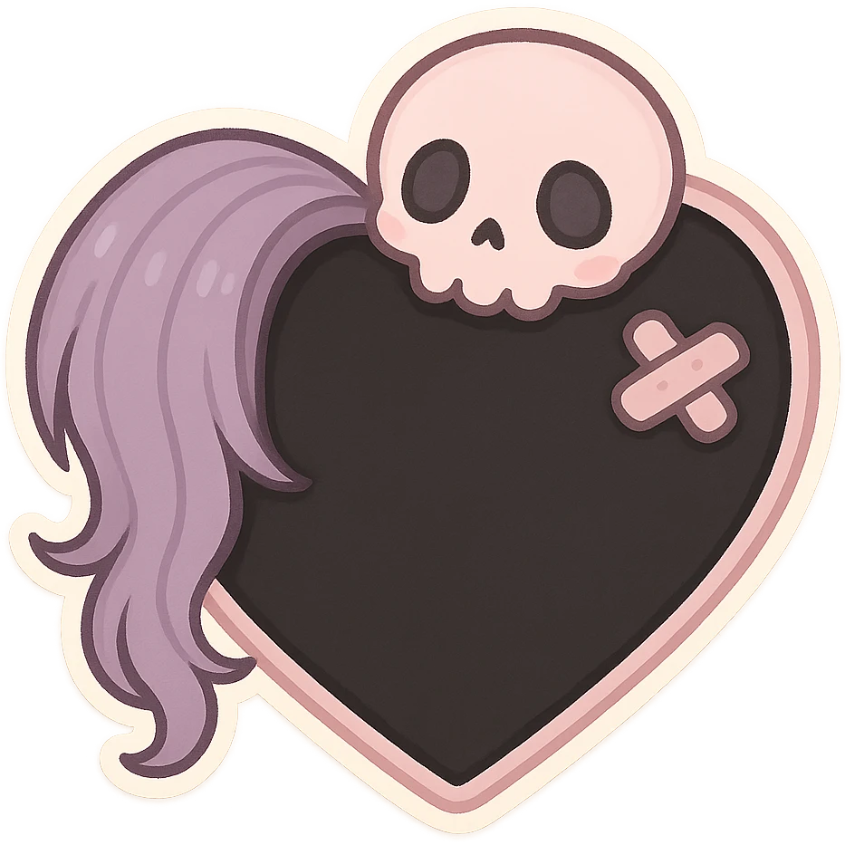 pastel emo black object   emoji